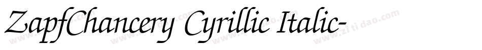 ZapfChancery Cyrillic Italic字体转换